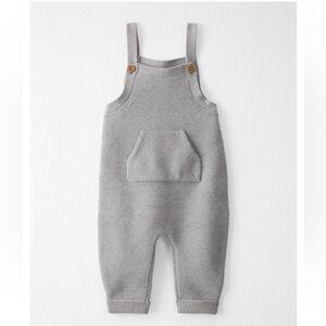 Classic Gray Knit Kids Overalls